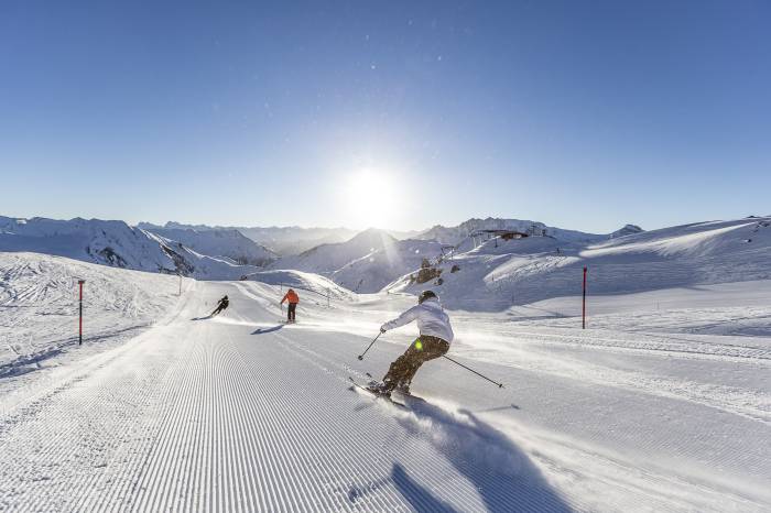 Start der Wintersaison in der Silvretta Arena Samnaun/Ischgl am 28. November 2024.