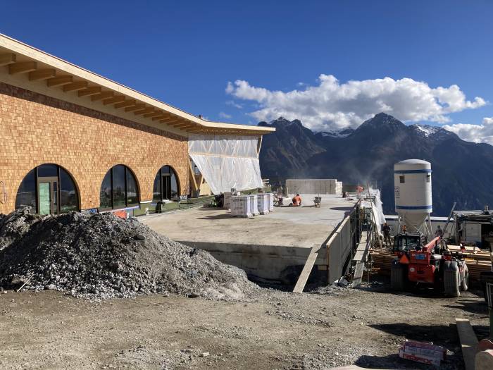 Die Terrasse wird grösser werden.