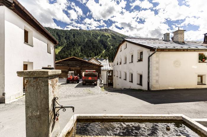Dorfbrunnen in Samnaun-Laret