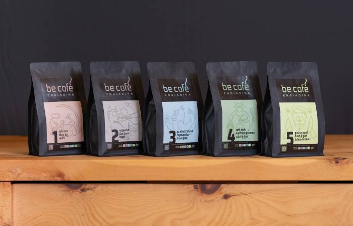 Die fünf Kaffeesorten von «be cafè».