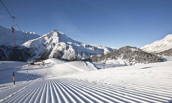 Das Wintersportgebiet Minschuns - klein und fein.