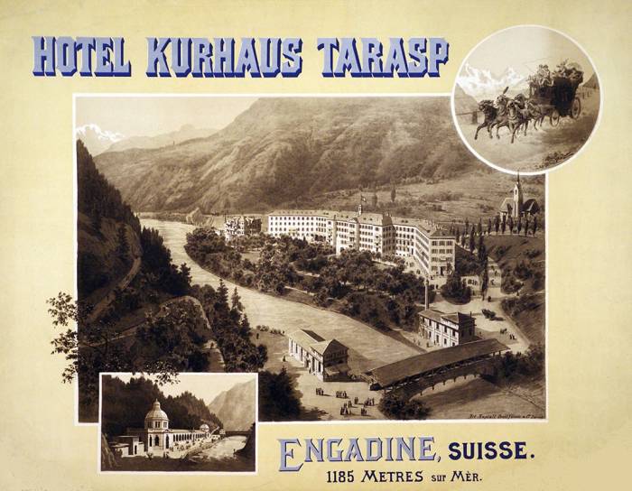 Das Kurhaus Tarasp stand für den Kurtourismus - das neue Scuol Palace verbindet heute Gesundheit und Kultur.
