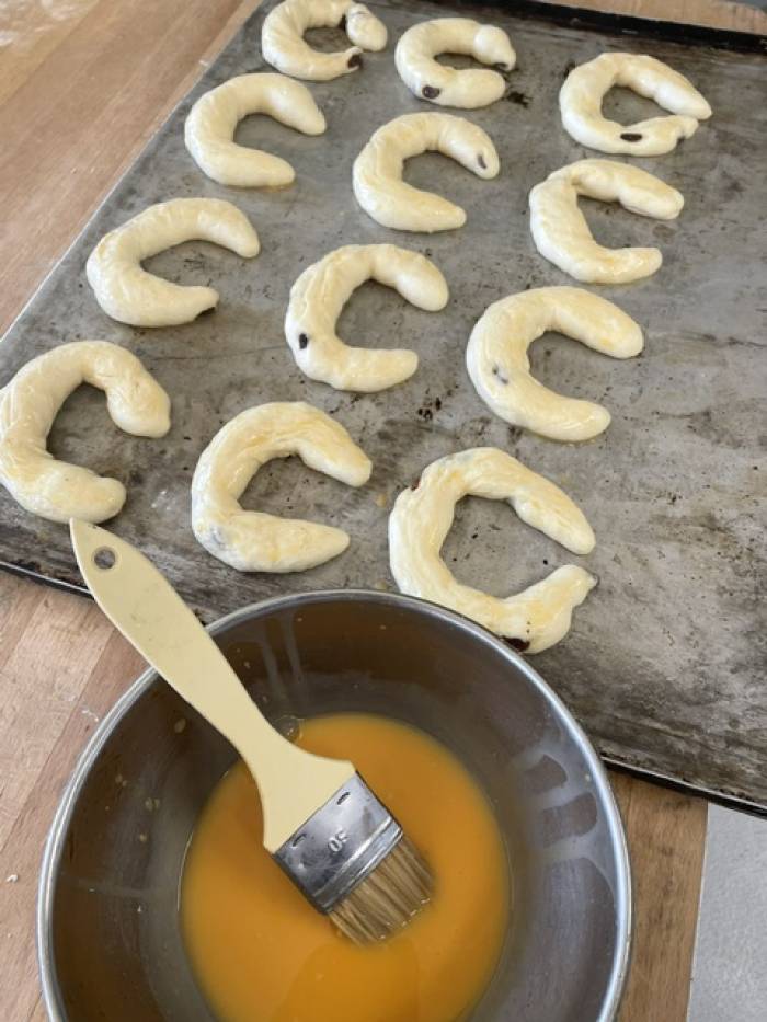 Schritt 3: Gipfel bestreichen