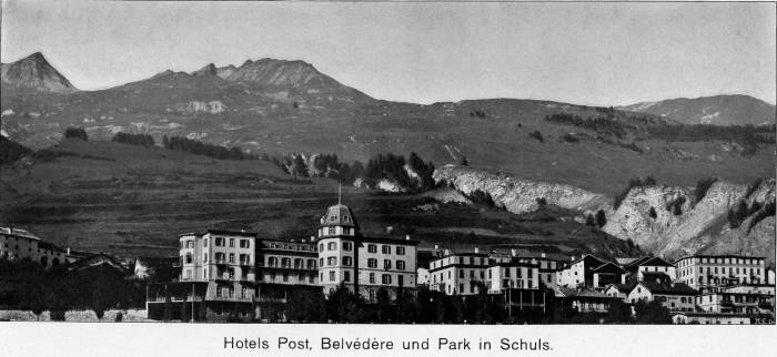 Damals noch mit unverbauter Aussicht, das Hotel Belvédère.