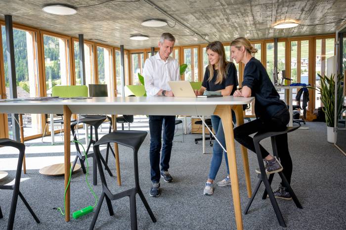 Coworking am InnHub in La Punt.