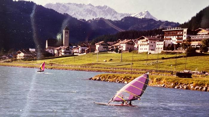 Surf-time am Reschensee.