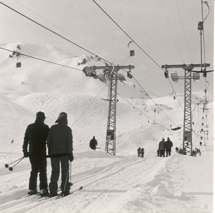 Der Skilift am Viderjoch in Samnaun.